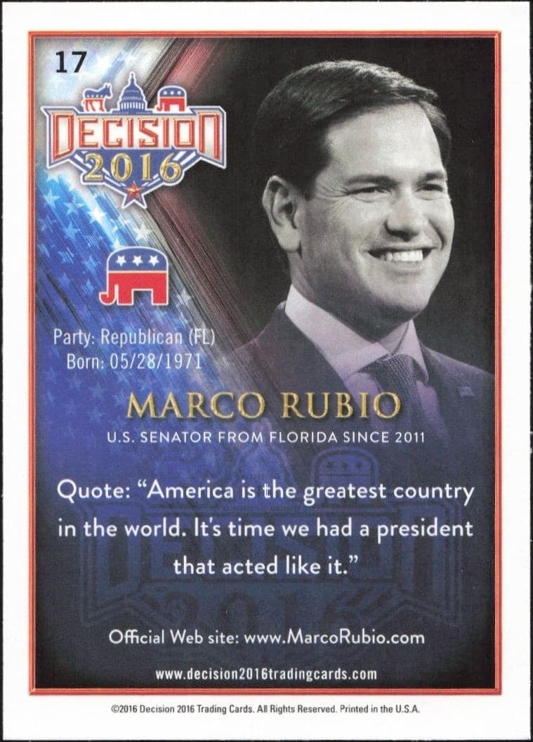 Marco Rubio - Back