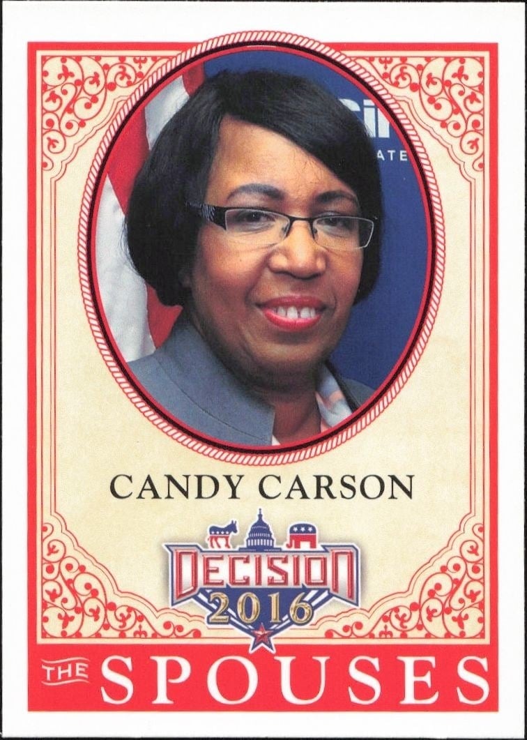 Candy Carson 2016 Leaf Decision #52 Political Trading Card - Front 2016 Leaf Decision Candy Carson #52 political trading card front