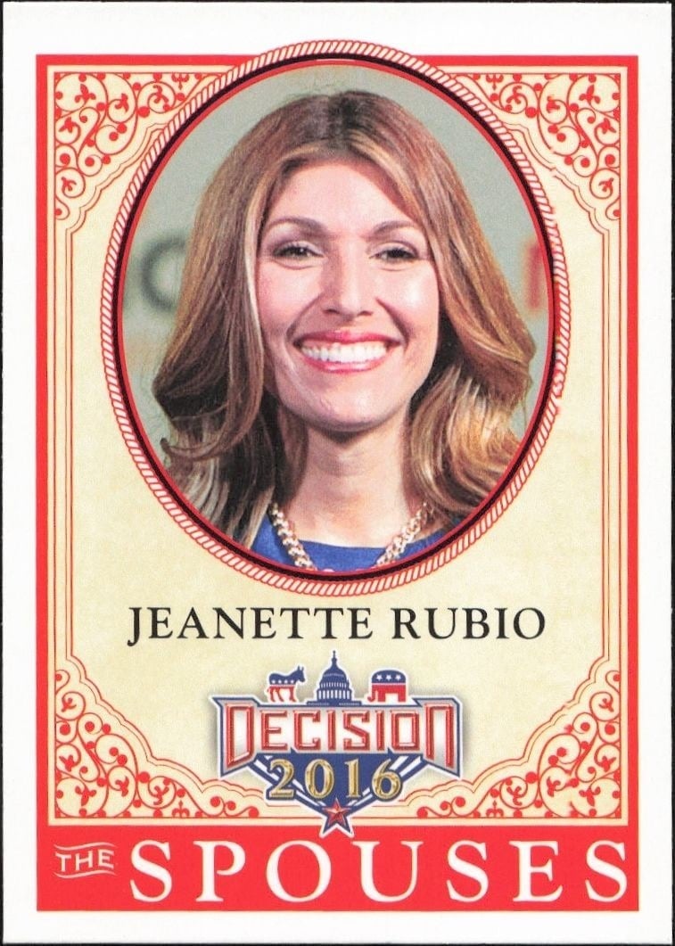 Jeanette Rubio 2016 Leaf Decision #57 Political Trading Card - Front 2016 Leaf Decision Jeanette Rubio #57 political trading card front