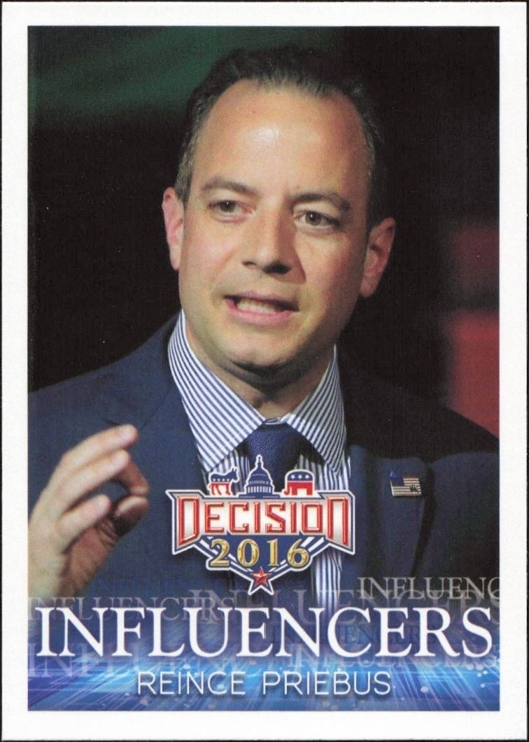 Reince Priebus 2016 Leaf Decision #47 Political Trading Card - Front 2016 Leaf Decision Reince Priebus #47 political trading card front