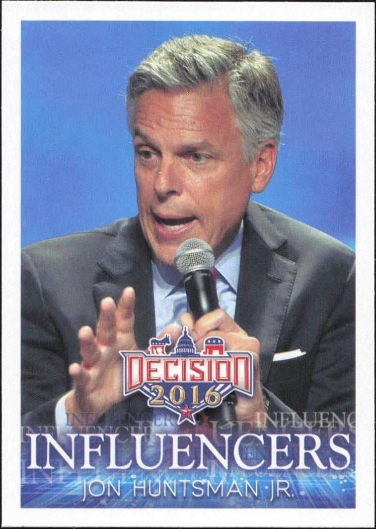 Jon Huntsman Jr. 2016 Leaf Decision #38 Political Trading Card - Front 2016 Leaf Decision Jon Huntsman Jr. #38 political trading card front