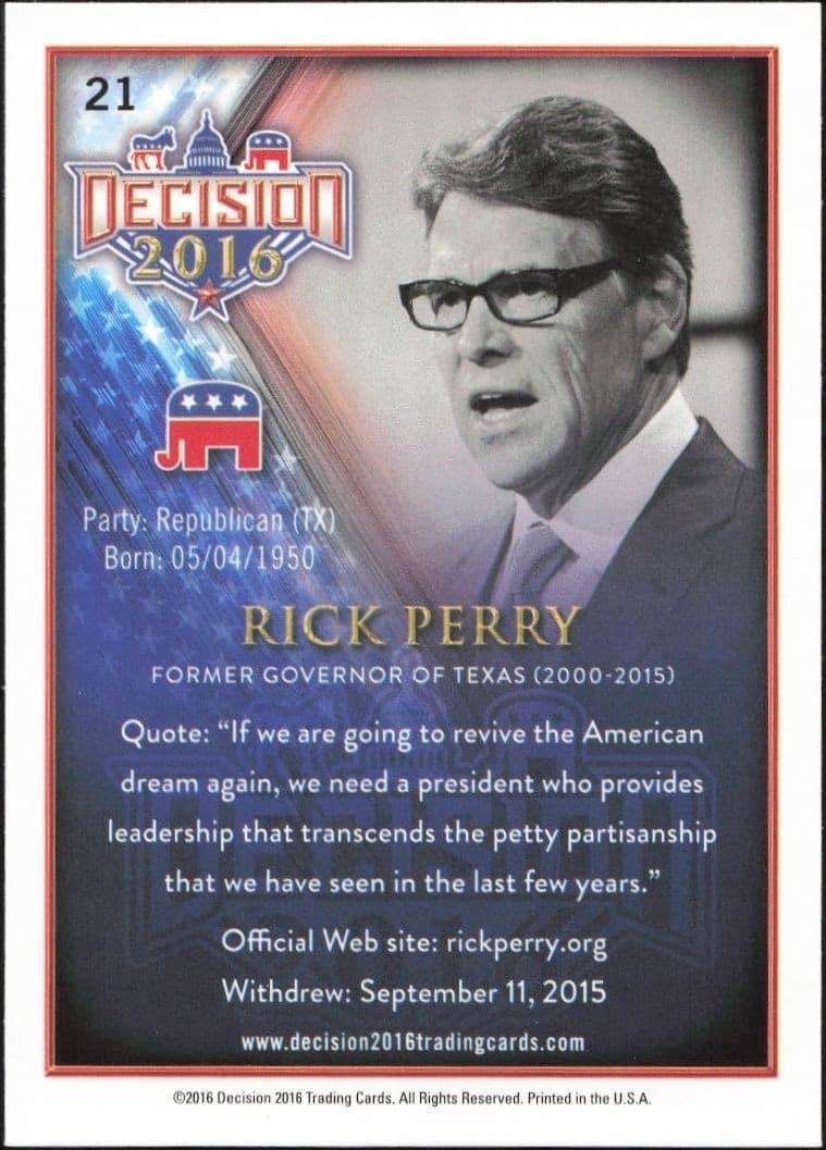 Rick Perry - Back