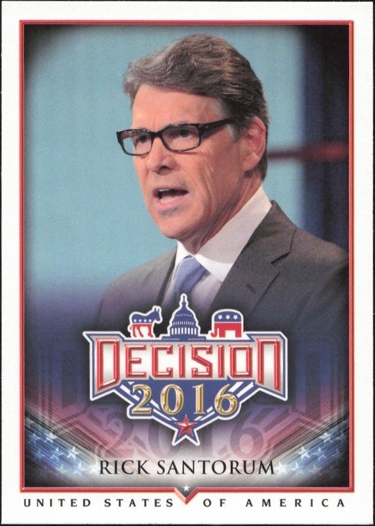 Rick Perry 2016 Leaf Decision #21 Political Trading Card - Front 2016 Leaf Decision Rick Perry #21 political trading card front