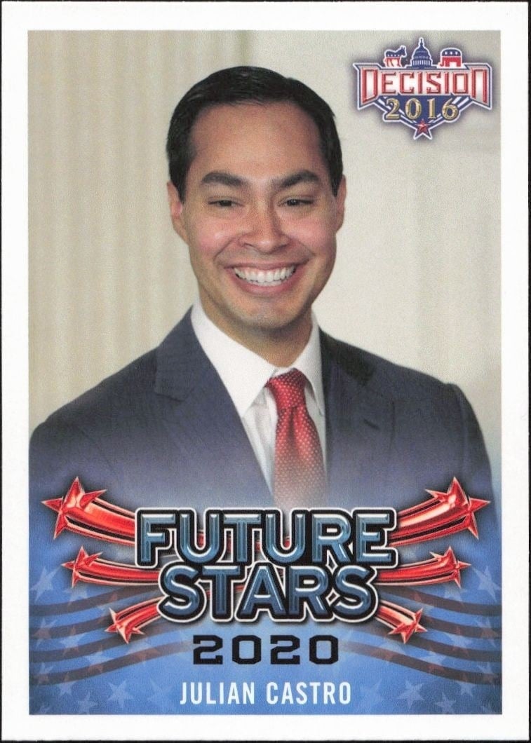 Julian Castro 2016 Leaf Decision #102 Political Trading Card - Front 2016 Leaf Decision Julian Castro #102 political trading card front