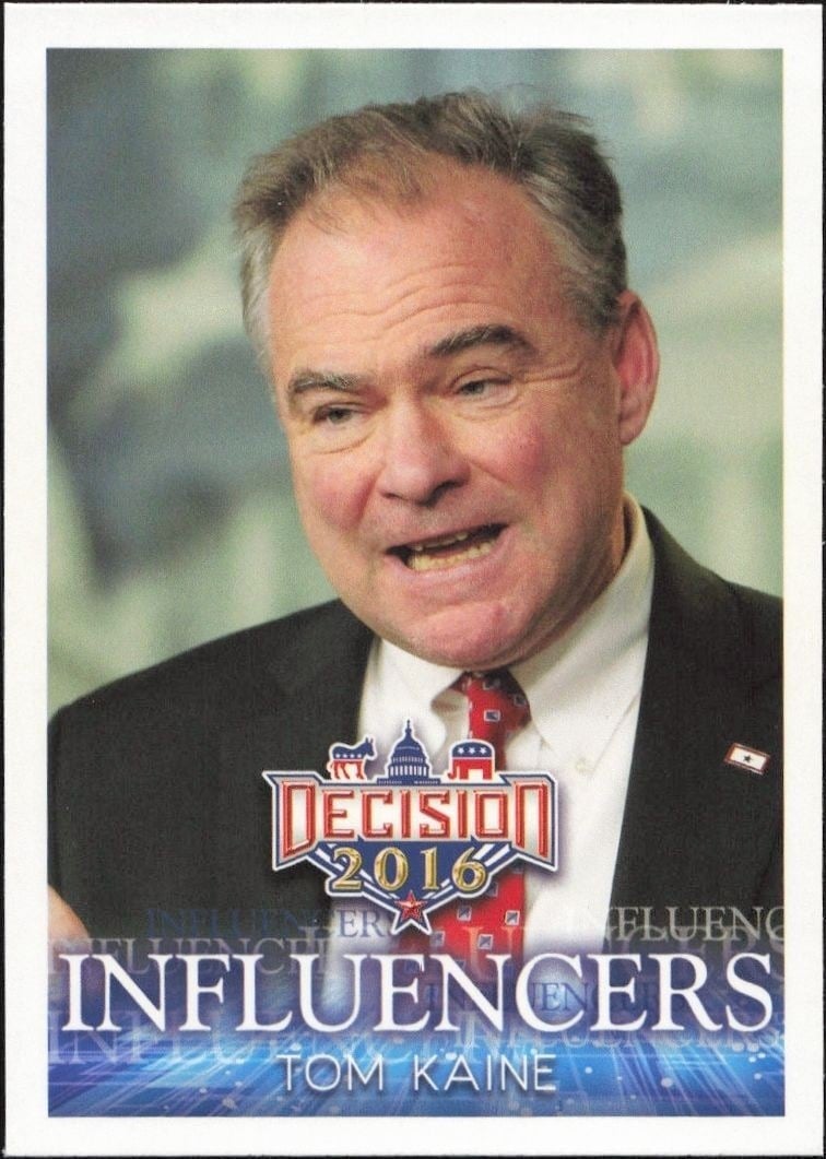 Tom Kaine 2016 Leaf Decision #50 Political Trading Card - Front 2016 Leaf Decision Tom Kaine #50 political trading card front
