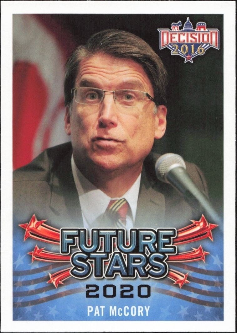 Pat McCrory 2016 Leaf Decision #108 Political Trading Card - Front 2016 Leaf Decision Pat McCrory #108 political trading card front