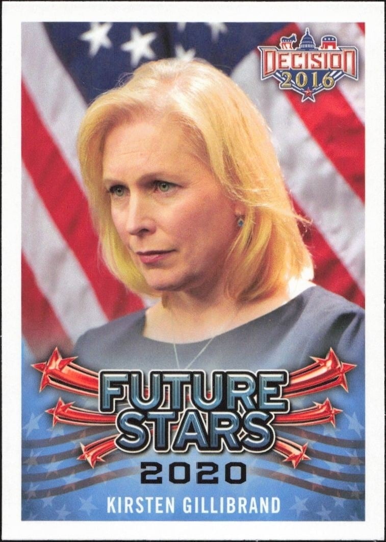 Kirsten Gillibrand 2016 Leaf Decision #104 Political Trading Card - Front 2016 Leaf Decision Kirsten Gillibrand #104 political trading card front