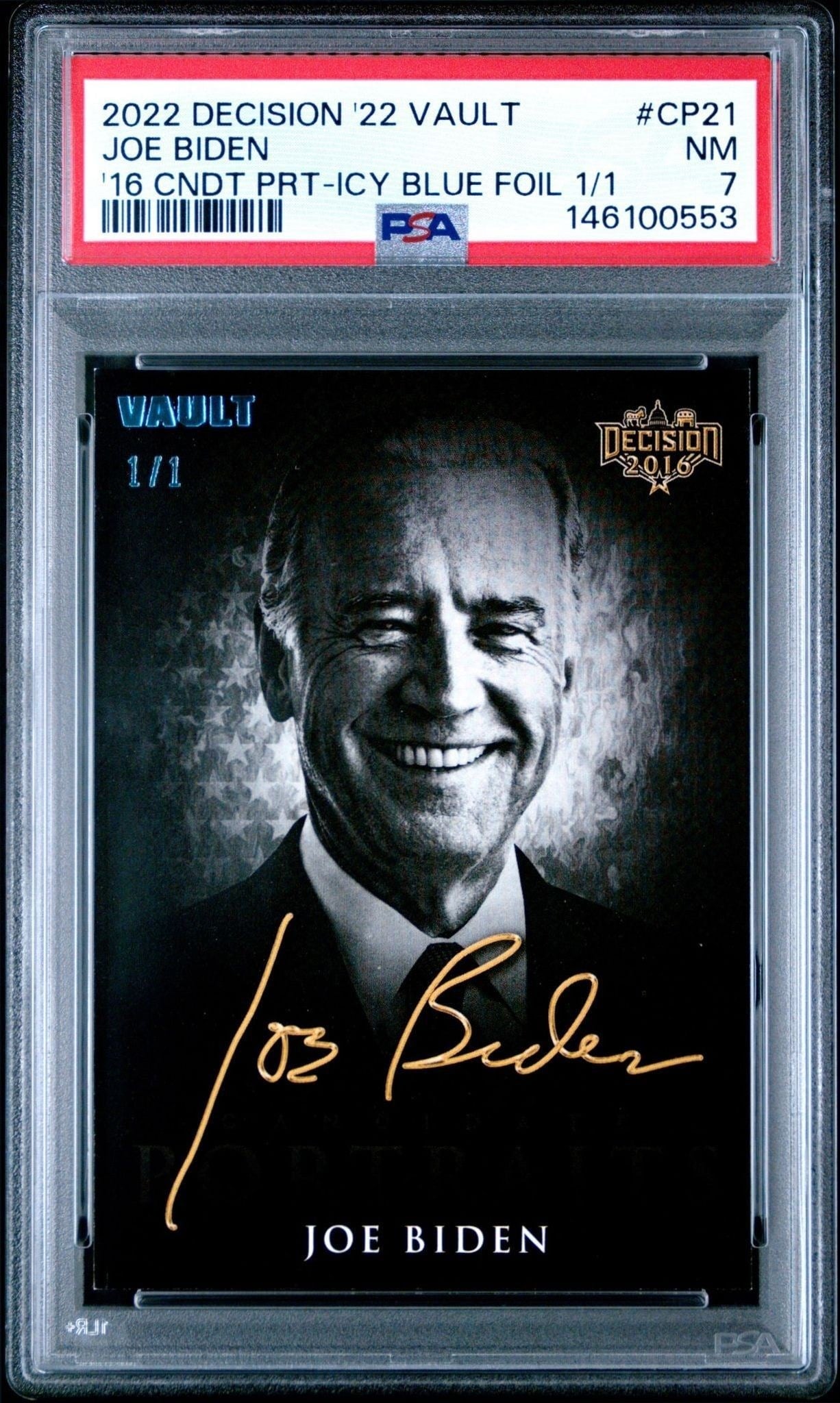 Joe Biden 2022 Leaf Decision 2022 #CP21 Political Trading Card - Front 2022 Leaf Decision 2022 Joe Biden #CP21 political trading card front