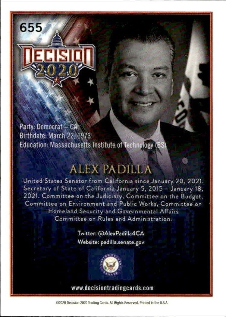 Alex Padilla - Back