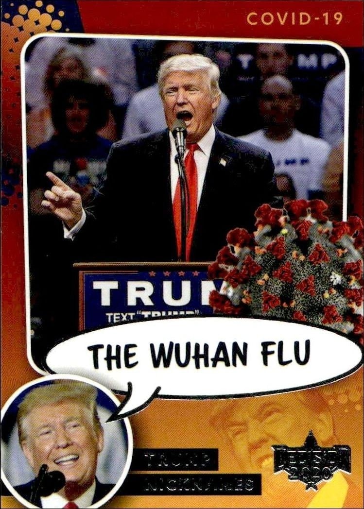 The Wuhan Flu 2021 Leaf Decision Series 2 #NN32 Political Trading Card - Front 2021 Leaf Decision Series 2 The Wuhan Flu #NN32 political trading card front
