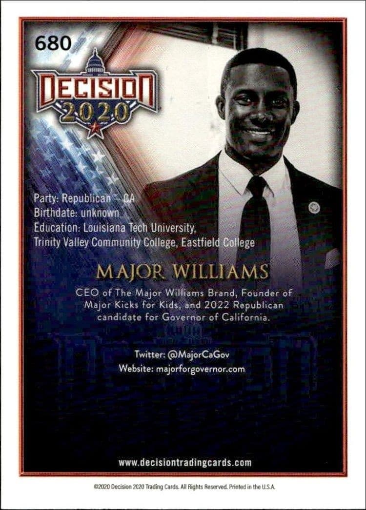 Major Williams - Back