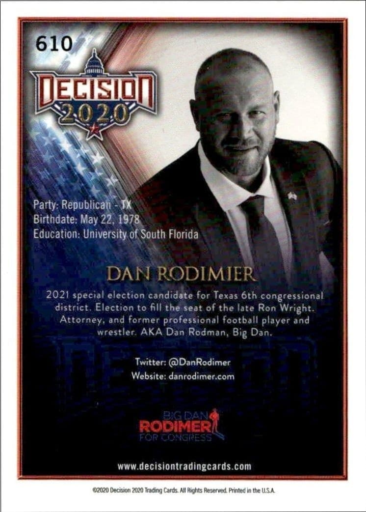 Dan Rodimer - Back