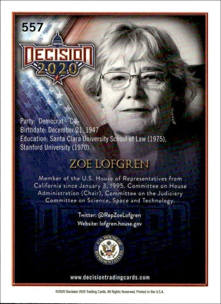Zoe Lofgren - Back