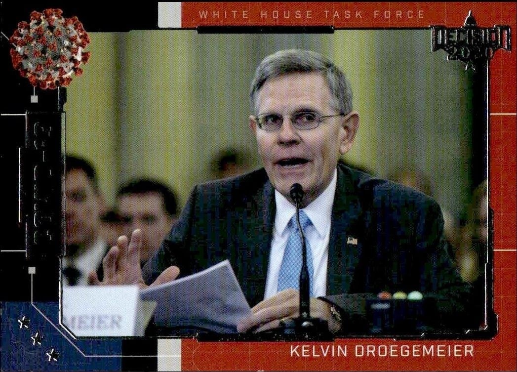 2021 Leaf Decision Series 2 Kelvin Droegemeier #COV-28 trading card