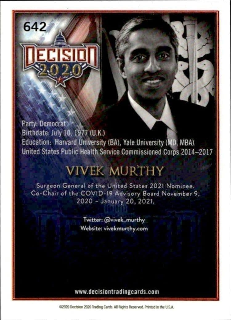 Vivek Murthy - Back