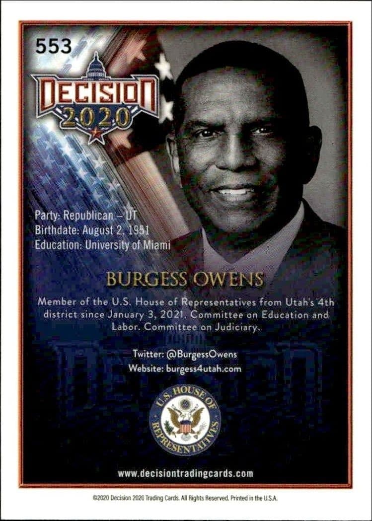Burgess Owens - Back