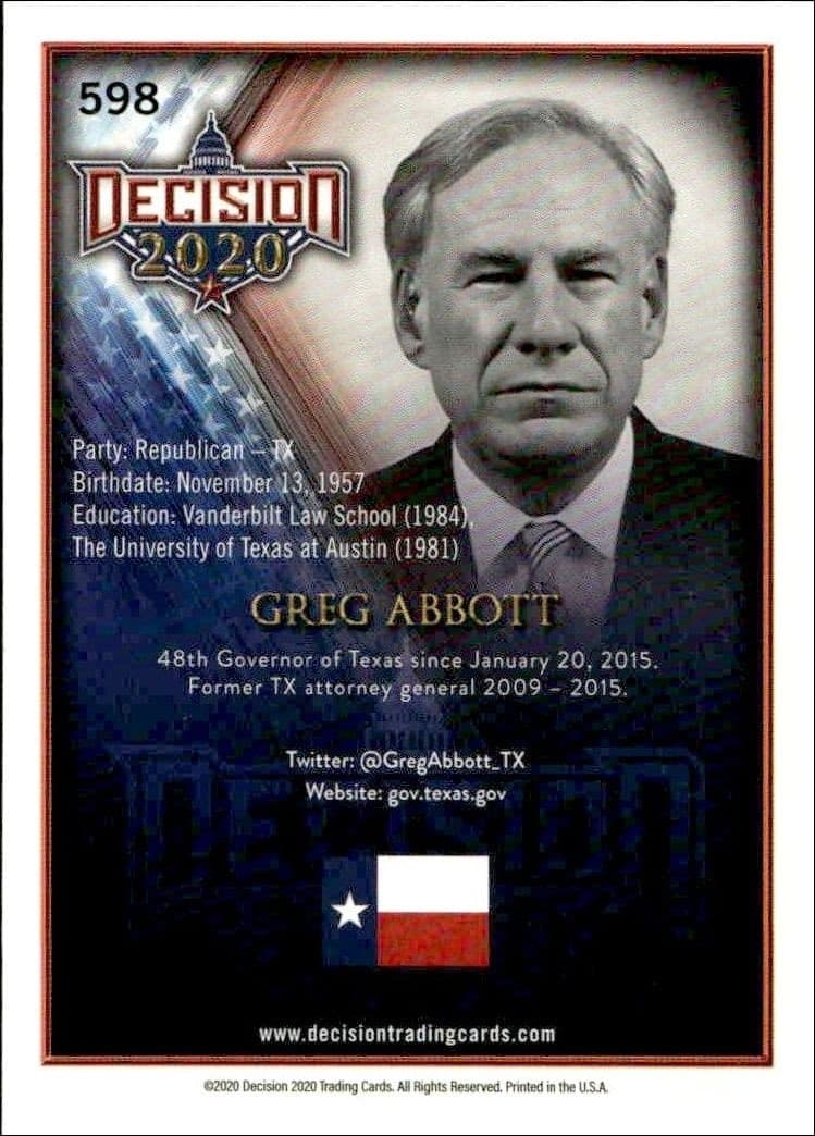 Greg Abbott - Back
