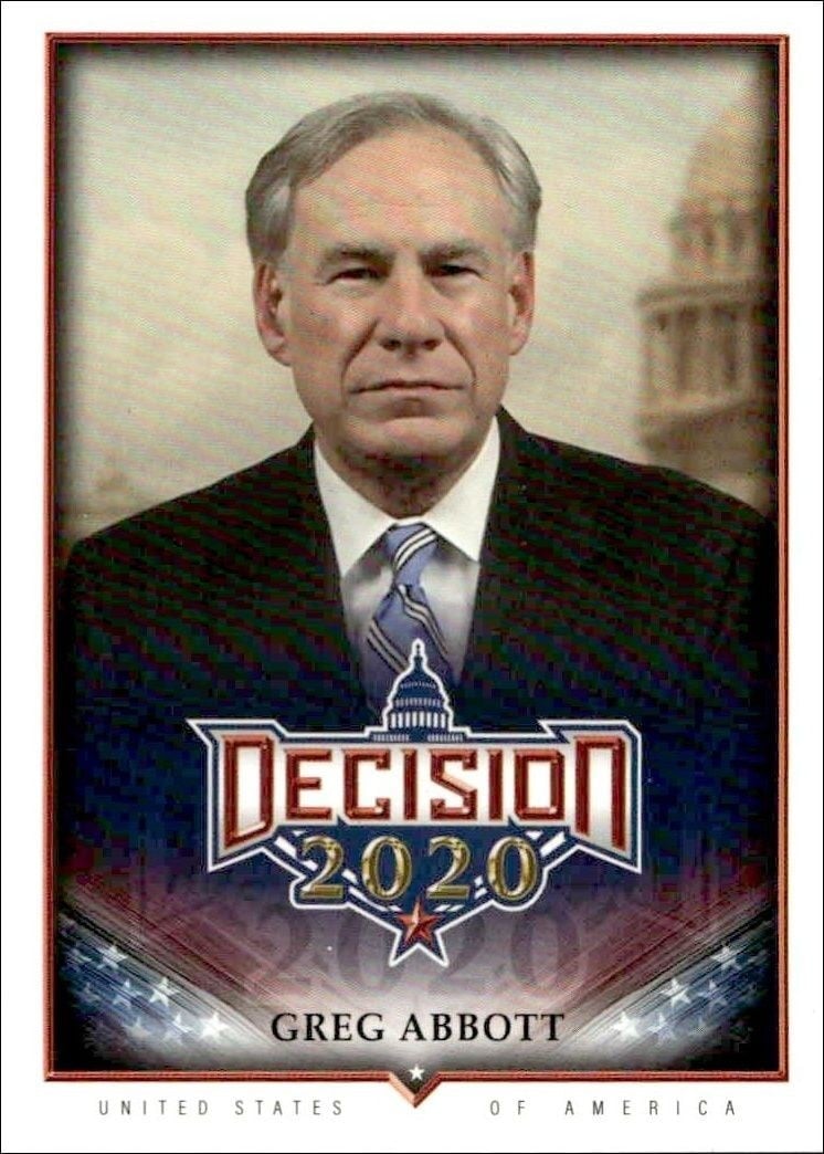 Greg Abbott 2020 Leaf Decision Series 2 #598 Other Non-Sport Trading Card - Front 2020 Leaf Decision Series 2 Greg Abbott #598 other non-sport trading card front