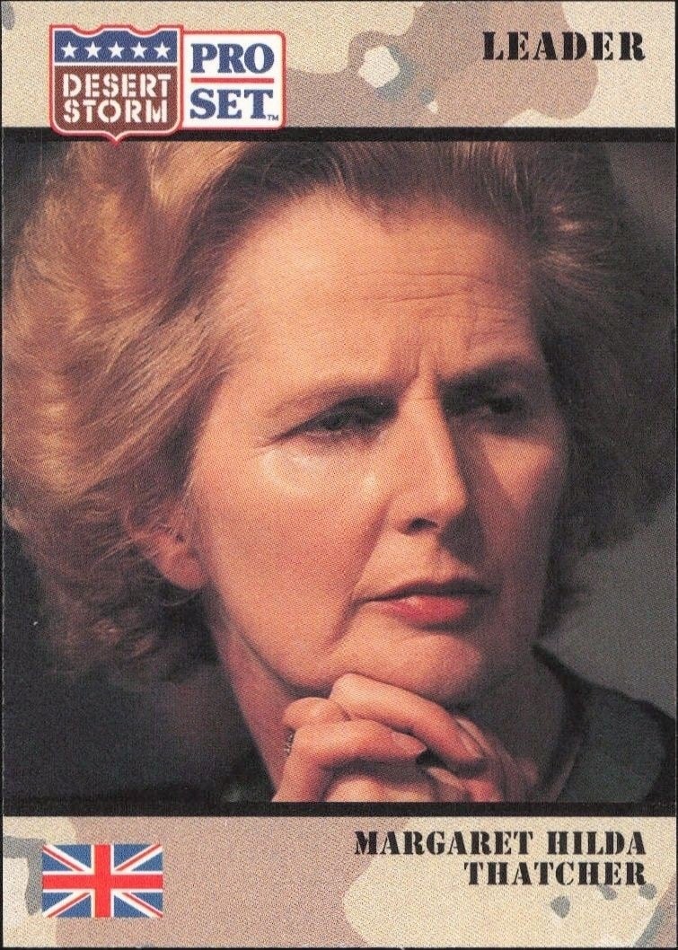 1991 Pro-Set Desert Storm Margaret Hilda Thatcher #84 trading card