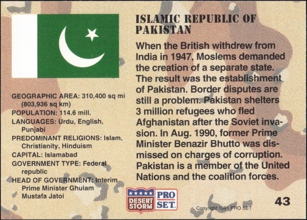 Islamic Republic Of Pakistan - Back