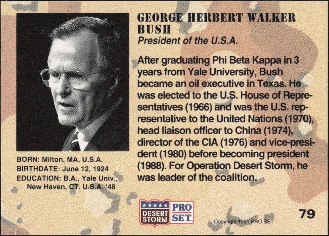 George Herbert Walker Bush - Back