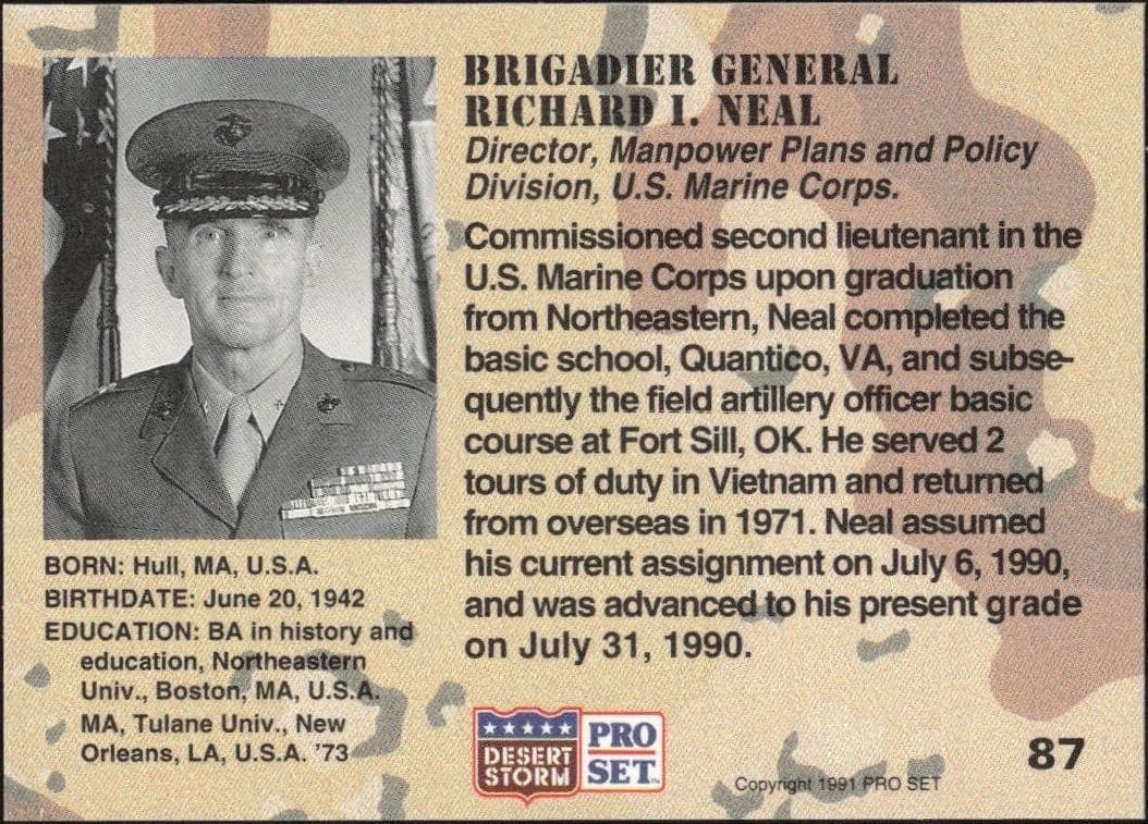 Brigadier General Richard I. Neal - Back
