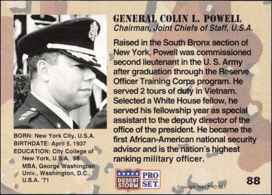 General Colin L. Powell - Back