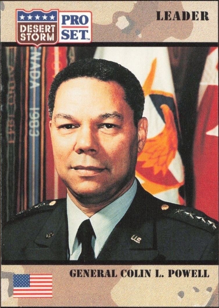 1991 Pro-Set Desert Storm General Colin L. Powell #88 trading card