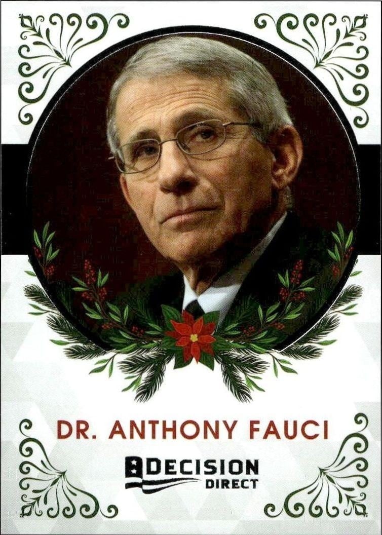 2020 Leaf Decision Direct Holiday Dr. Anthony Fauci #9 trading card