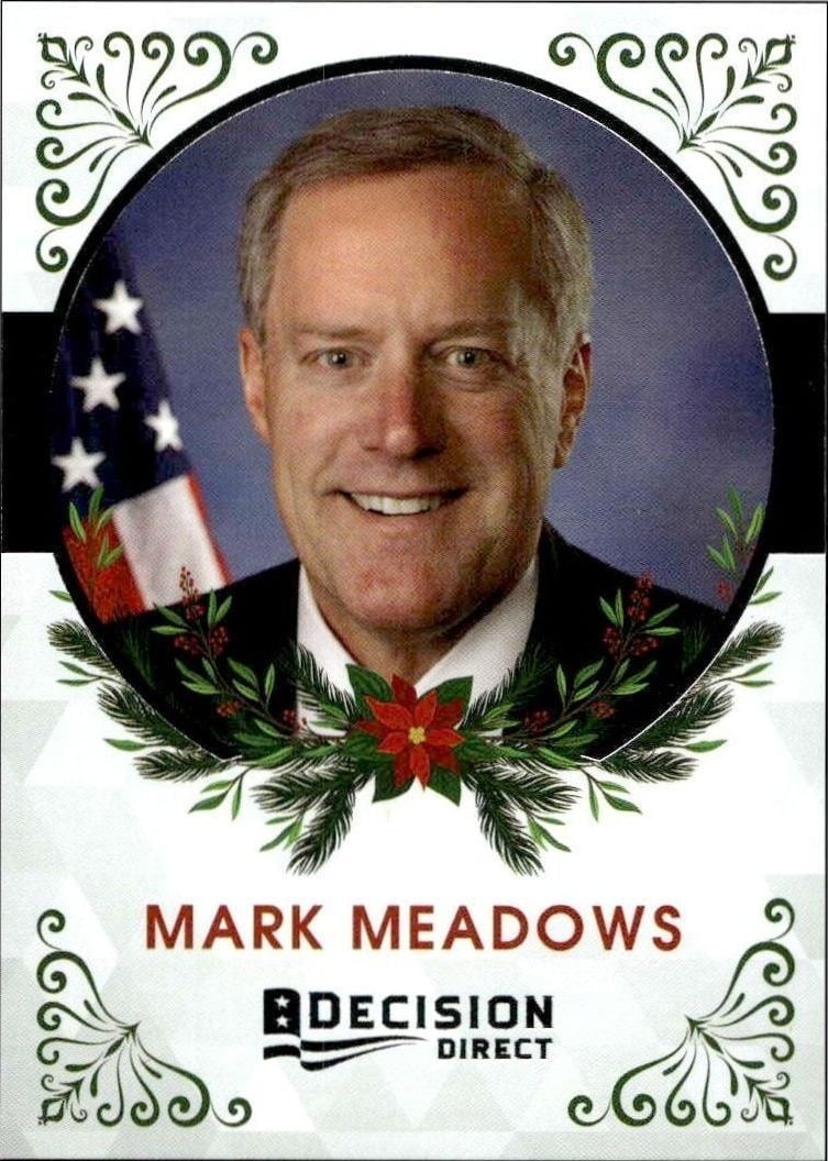 2020 Leaf Decision Direct Holiday Mark Meadows #24 trading card
