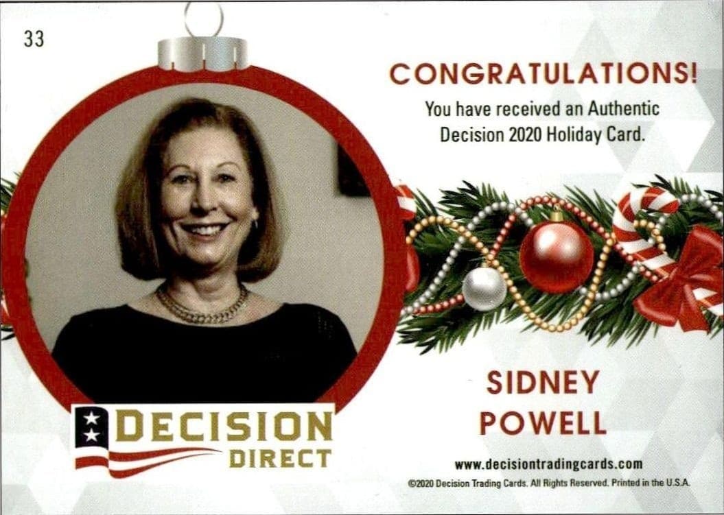 Sidney Powell - Back