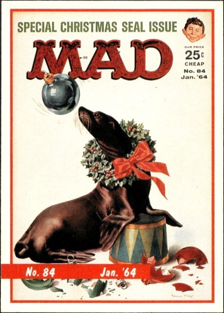 Mad No. 84 (Jan. '64) 1992 Lime Rock Mad Magazine #84 Entertainment Trading Card - Front 1992 Lime Rock Mad Magazine Mad No. 84 (Jan. '64) #84 entertainment trading card front