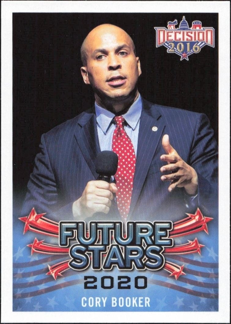 Cory Booker 2016 Leaf Decision #99 Political Trading Card - Front 2016 Leaf Decision Cory Booker #99 political trading card front