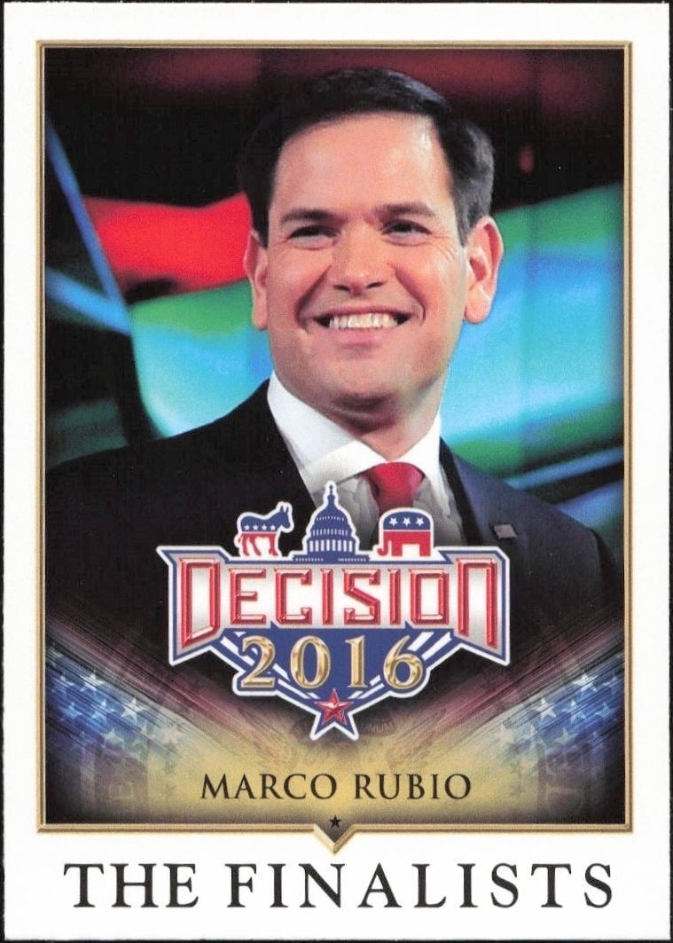 Marco Rubio 2016 Leaf Decision #85 Political Trading Card - Front 2016 Leaf Decision Marco Rubio #85 political trading card front