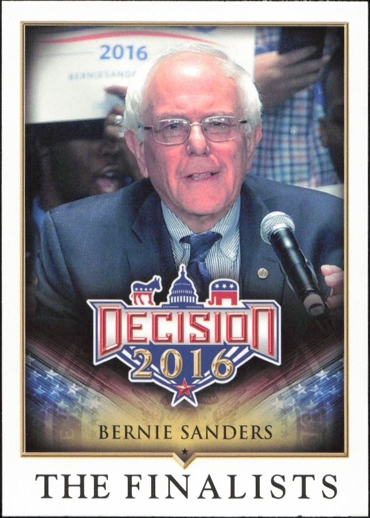 Bernie Sanders 2016 Leaf Decision #78 Political Trading Card - Front 2016 Leaf Decision Bernie Sanders #78 political trading card front