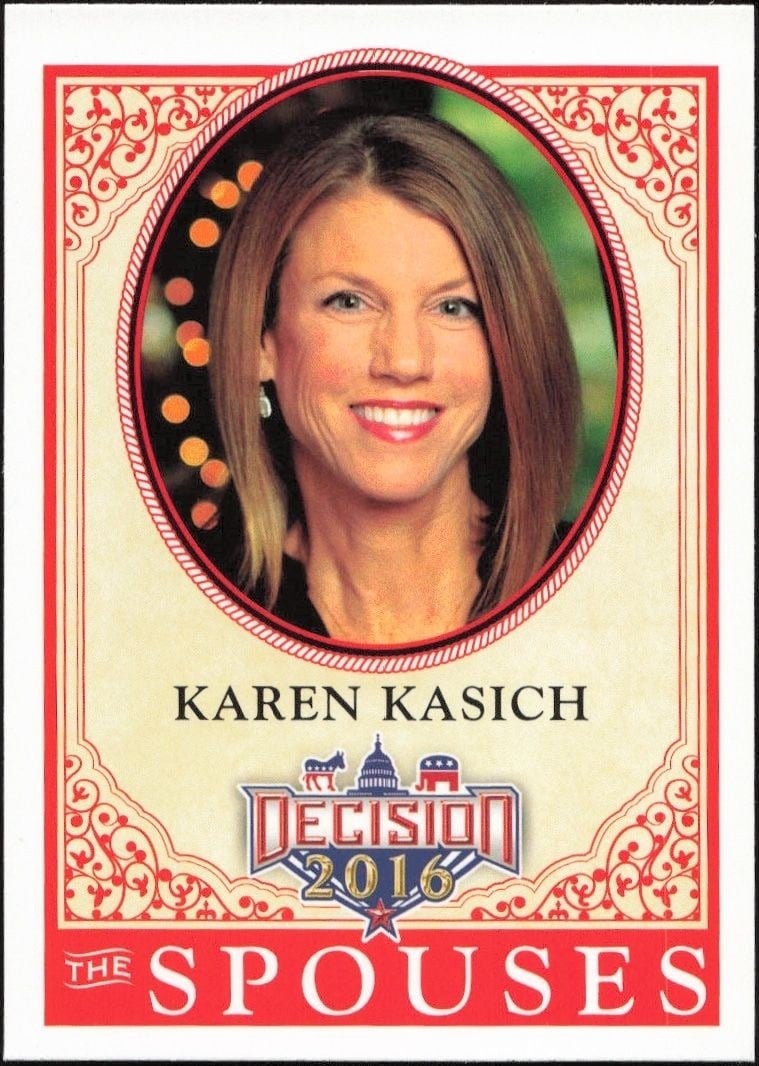 Karen Kasich 2016 Leaf Decision #58 Political Trading Card - Front 2016 Leaf Decision Karen Kasich #58 political trading card front