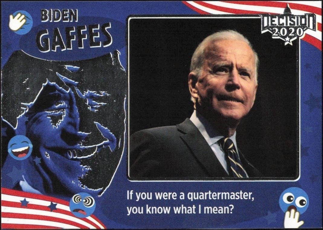 Joe Biden 2020 Leaf Decision Series 2 #GAF-19 Political Trading Card - Front 2020 Leaf Decision Series 2 Joe Biden #GAF-19 political trading card front