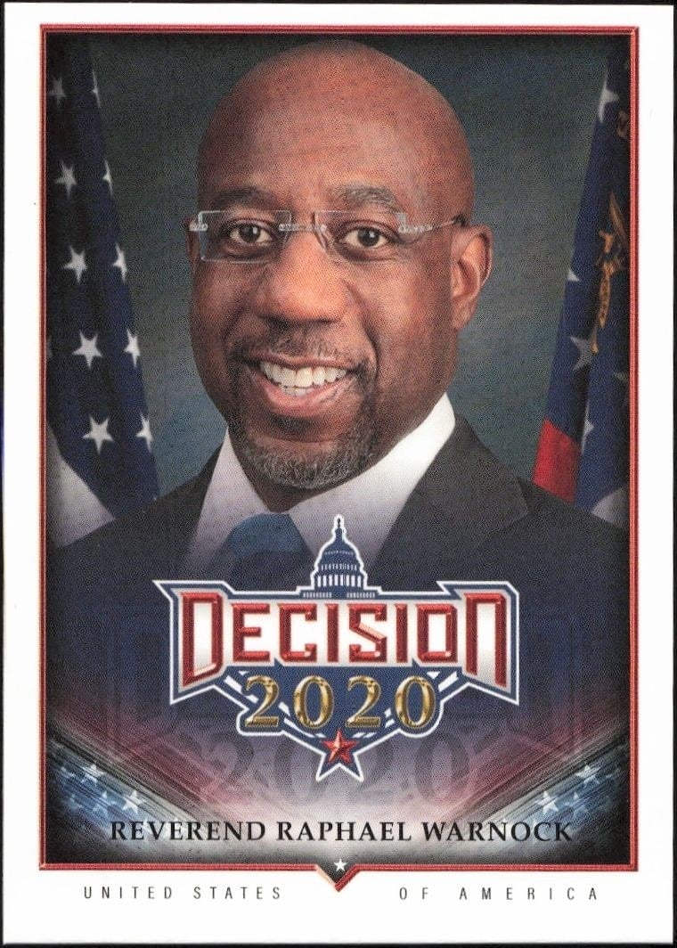 Raphael Warnock 2020 Leaf Decision Series 2 #509 Political Trading Card - Front 2020 Leaf Decision Series 2 Raphael Warnock #509 political trading card front