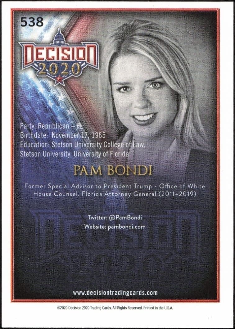 Pam Bondi - Back