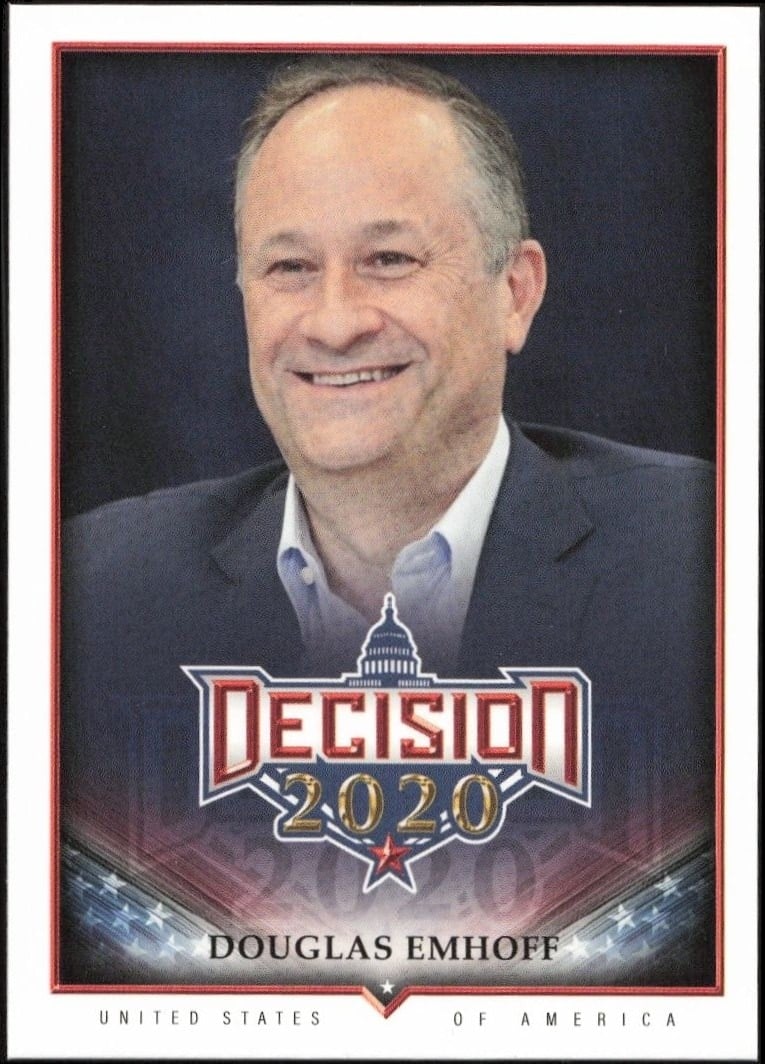 Douglas Emhoff 2020 Leaf Decision Series 2 #543 Political Trading Card - Front 2020 Leaf Decision Series 2 Douglas Emhoff #543 political trading card front