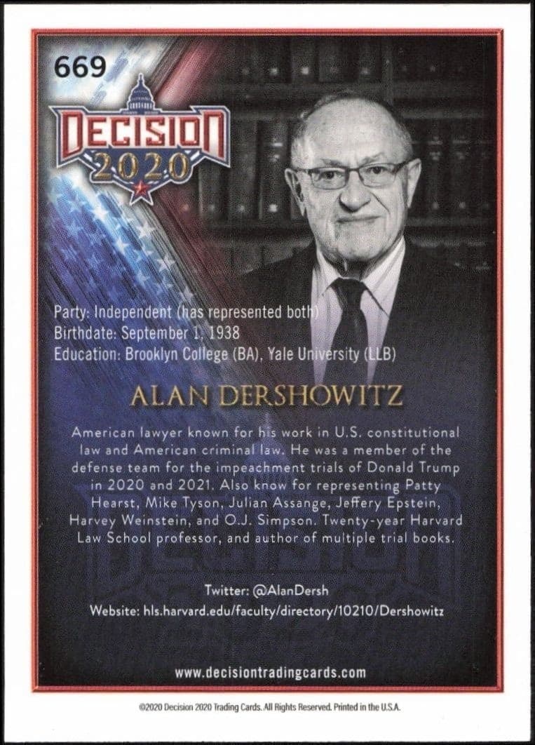Alan Dershowitz - Back
