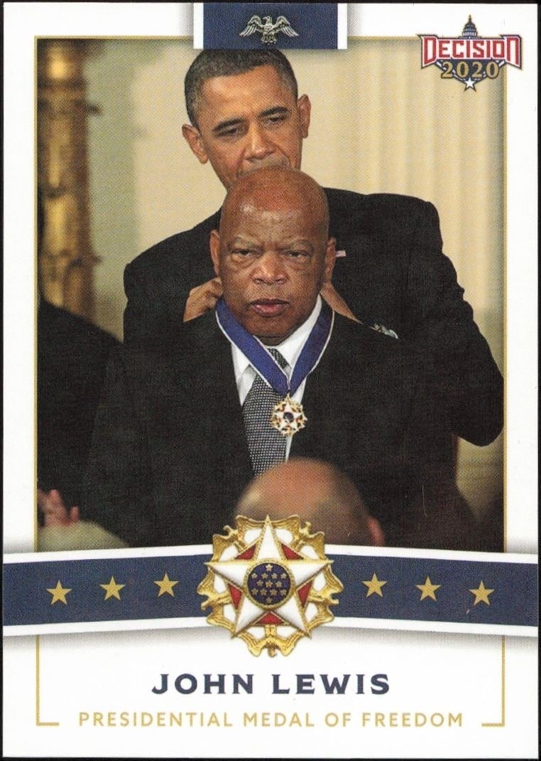 John Lewis 2020 Leaf Decision Series 2 #PMOF 26 Political Trading Card - Front 2020 Leaf Decision Series 2 John Lewis #PMOF 26 political trading card front