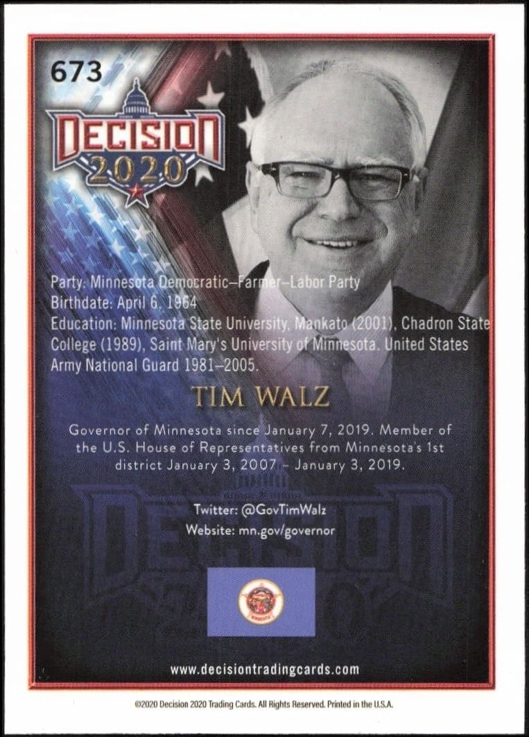 Tim Walz - Back