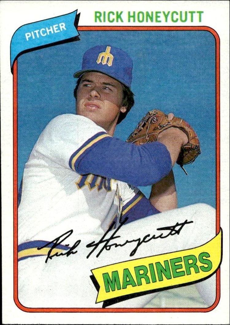 Rick Honeycutt 1980 Topps Rick Honeycutt #307 baseball trading card front