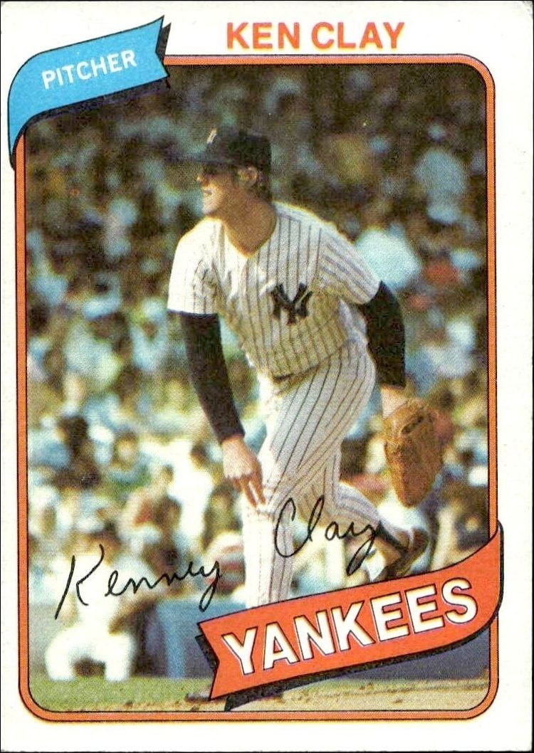 Ken Clay 1980 Topps Ken Clay #159 baseball trading card front