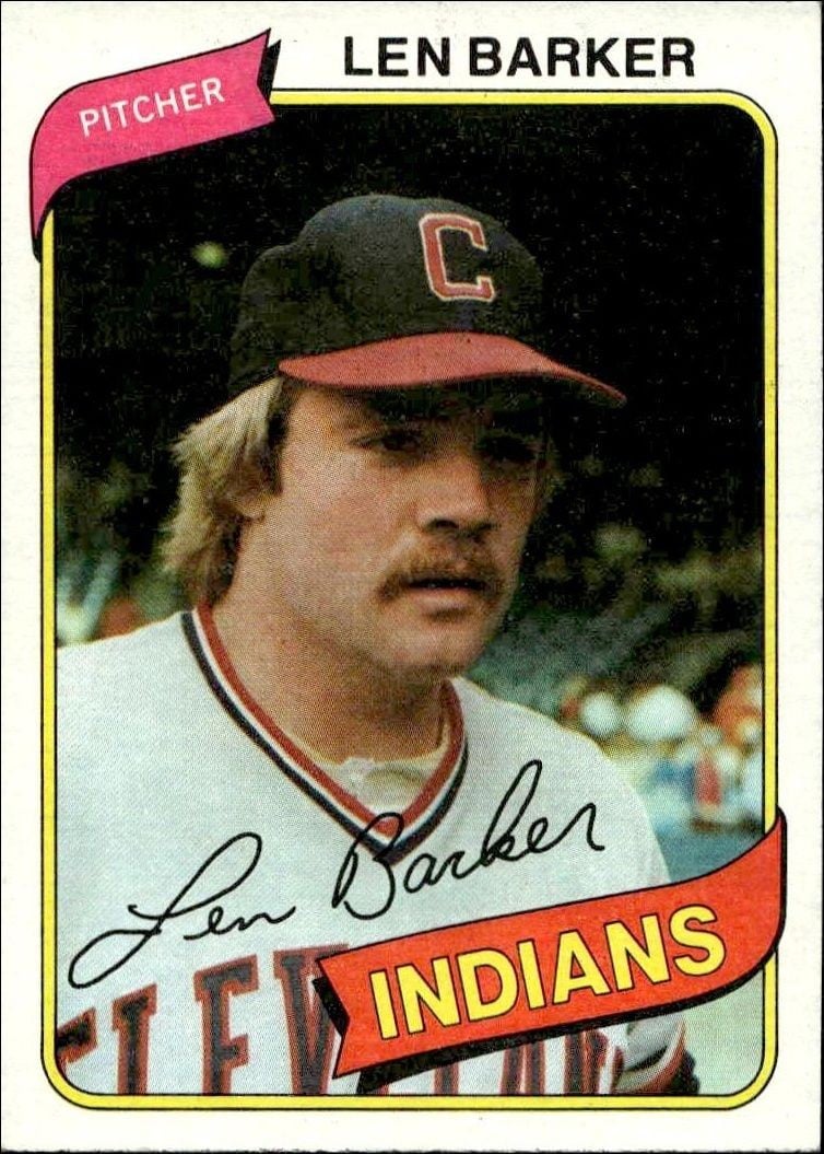 Len Barker 1980 Topps Len Barker #227 baseball trading card front