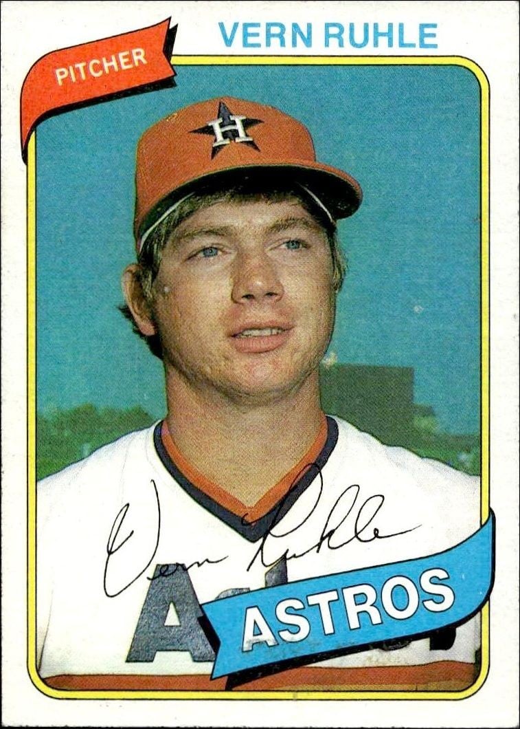 Vern Ruhle 1980 Topps Vern Ruhle #234 baseball trading card front