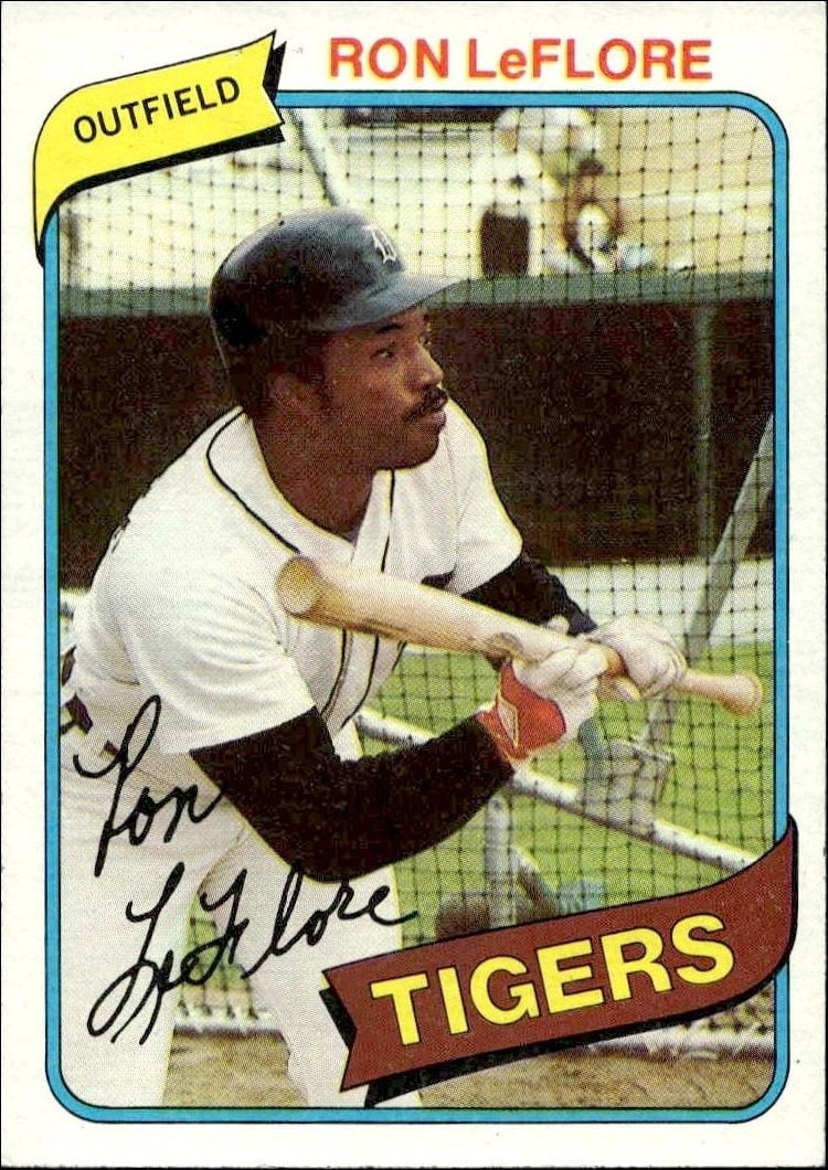 Ron LeFlore 1980 Topps Ron LeFlore #80 baseball trading card front