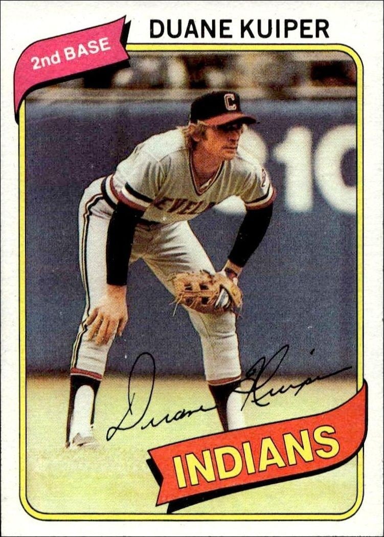 Duane Kuiper 1980 Topps Duane Kuiper #429 baseball trading card front