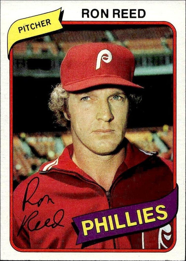 Ron Reed 1980 Topps Ron Reed #609 baseball trading card front